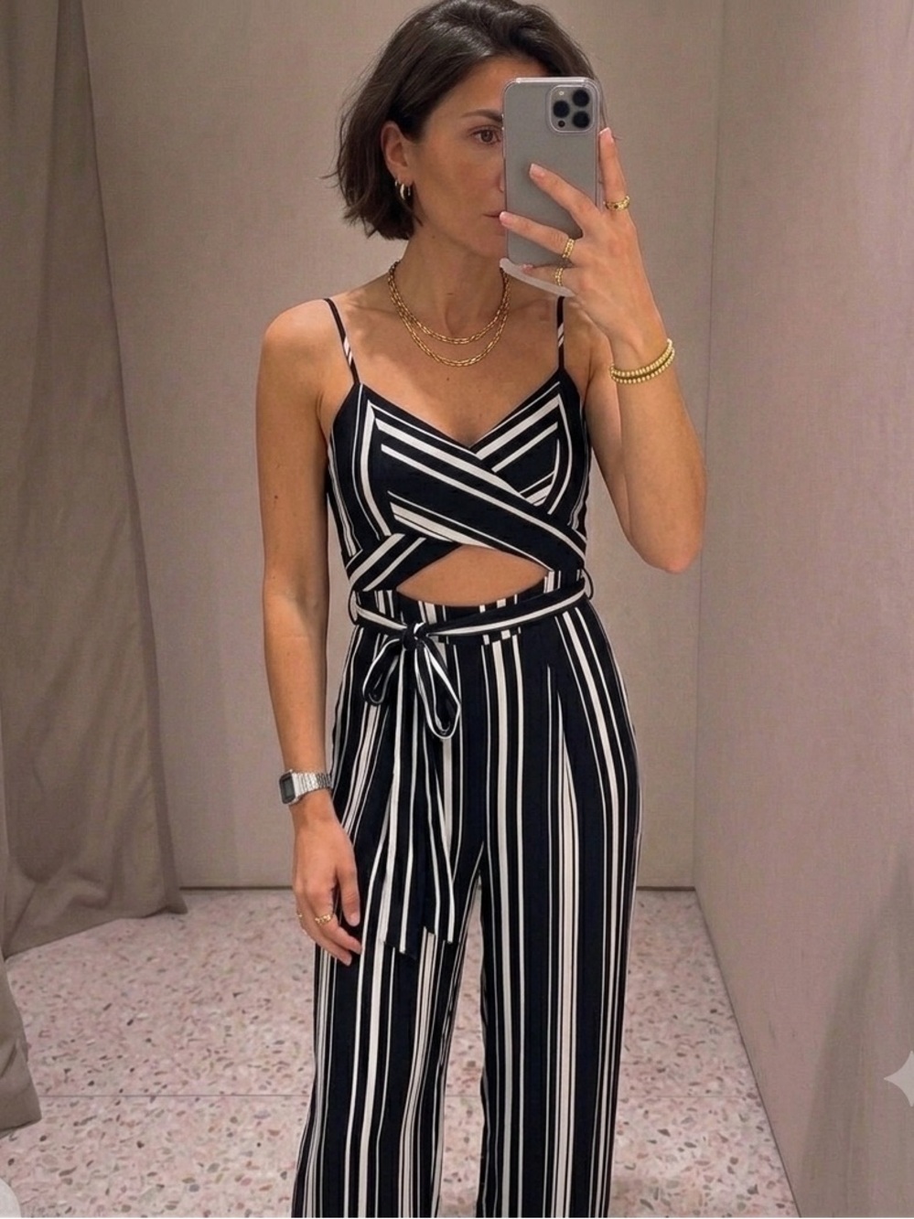 Stripped Jumpsuit